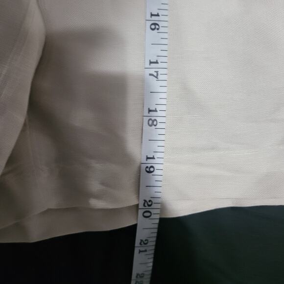 Oleg Cassini Men's Tan Pleated Linen Blend Shorts - 36 - Picture 6 of 6